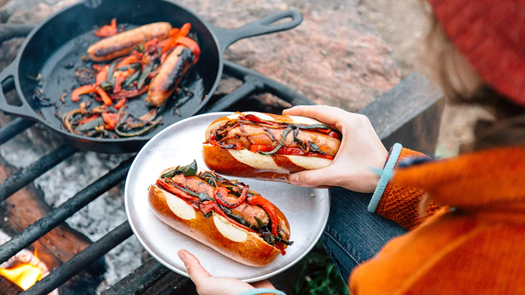 Camping Meal: Campfire Brats with the Fixings Recipe